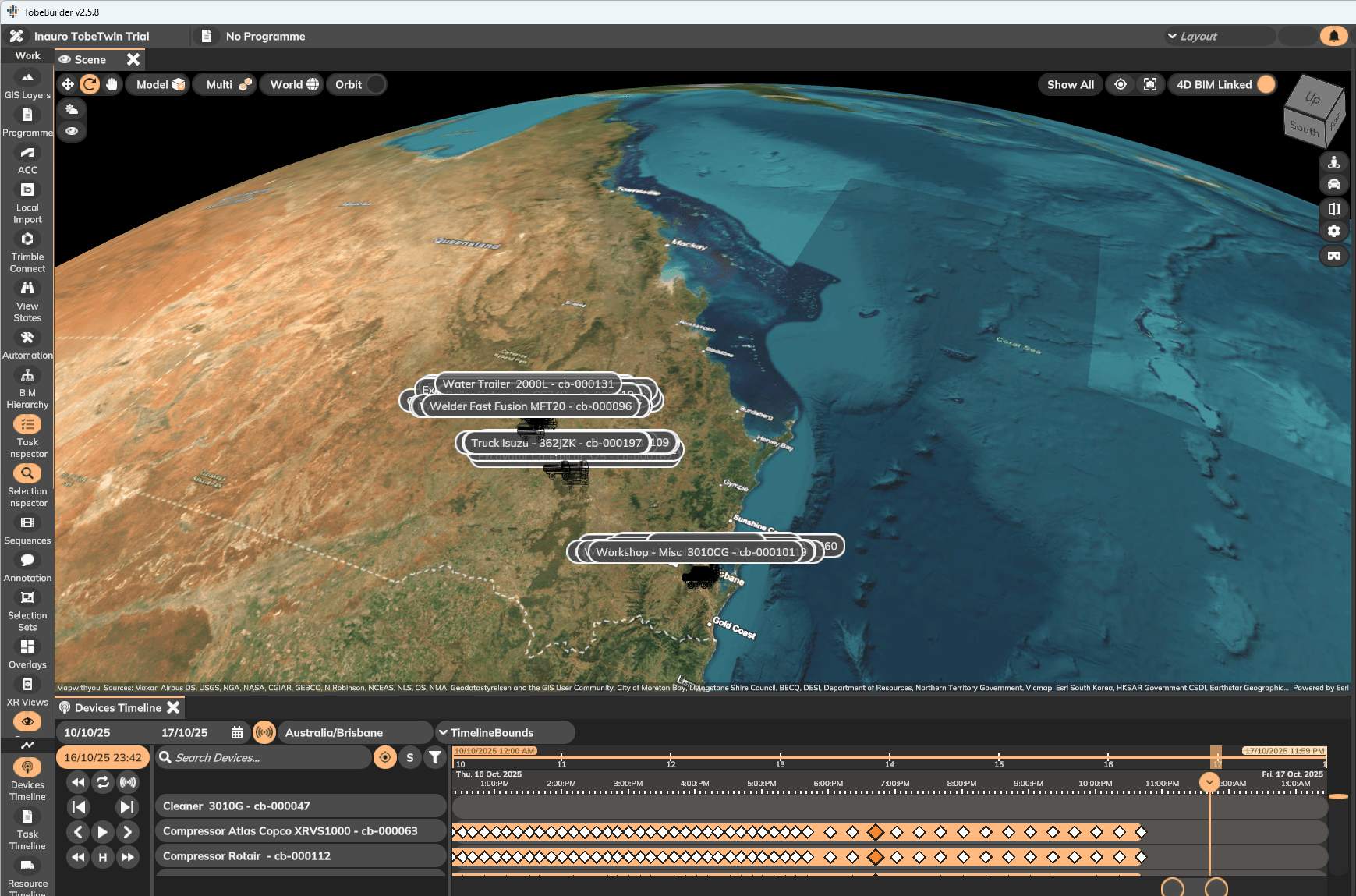 Mining site - real-time equipment tracking with IoT integration